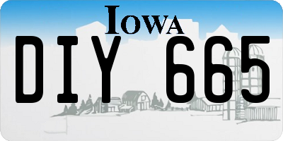 IA license plate DIY665
