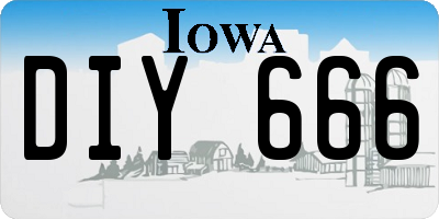 IA license plate DIY666