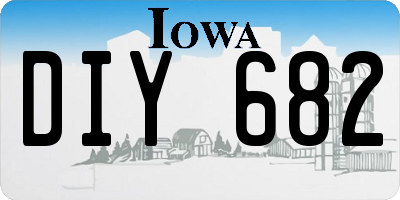 IA license plate DIY682