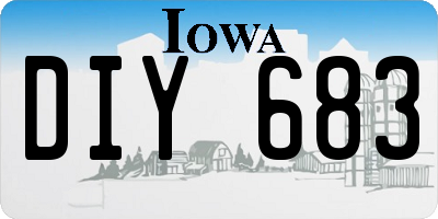 IA license plate DIY683