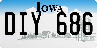 IA license plate DIY686