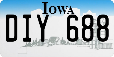 IA license plate DIY688