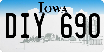 IA license plate DIY690