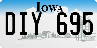 IA license plate DIY695