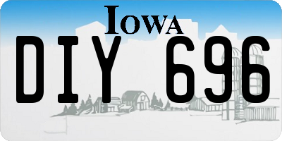 IA license plate DIY696
