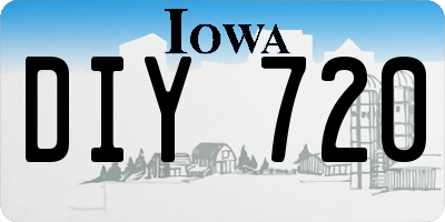 IA license plate DIY720