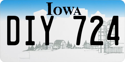 IA license plate DIY724