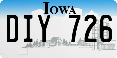 IA license plate DIY726