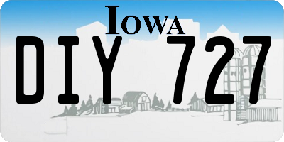 IA license plate DIY727