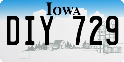 IA license plate DIY729