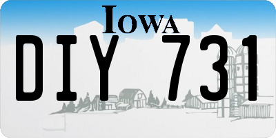 IA license plate DIY731