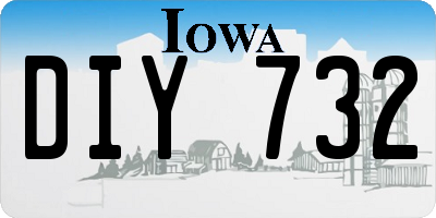 IA license plate DIY732