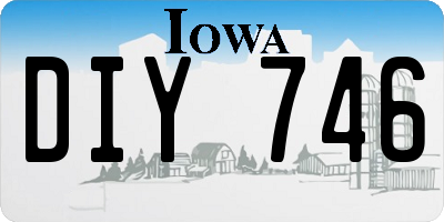 IA license plate DIY746