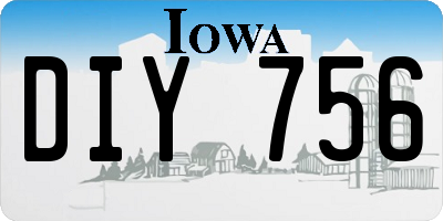 IA license plate DIY756