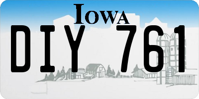 IA license plate DIY761