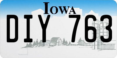 IA license plate DIY763