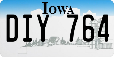 IA license plate DIY764