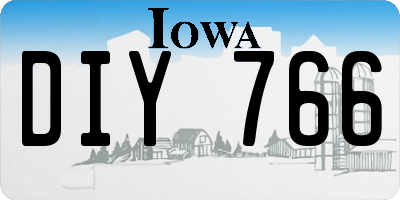 IA license plate DIY766