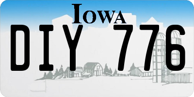 IA license plate DIY776