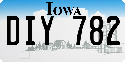 IA license plate DIY782