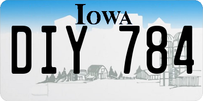 IA license plate DIY784