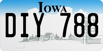 IA license plate DIY788