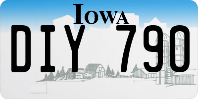 IA license plate DIY790