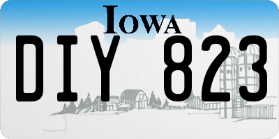 IA license plate DIY823