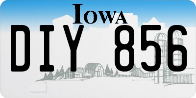 IA license plate DIY856