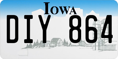 IA license plate DIY864