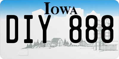 IA license plate DIY888