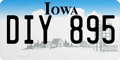 IA license plate DIY895