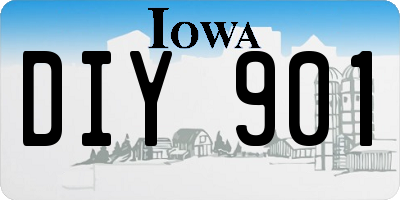 IA license plate DIY901
