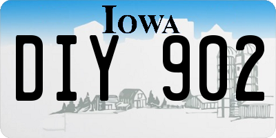 IA license plate DIY902