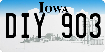 IA license plate DIY903