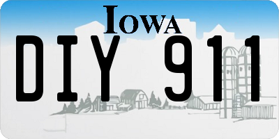 IA license plate DIY911