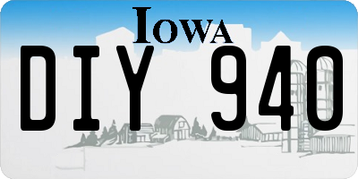 IA license plate DIY940