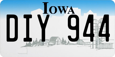 IA license plate DIY944