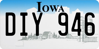IA license plate DIY946