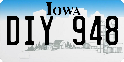 IA license plate DIY948