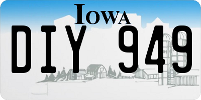 IA license plate DIY949