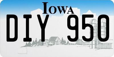 IA license plate DIY950