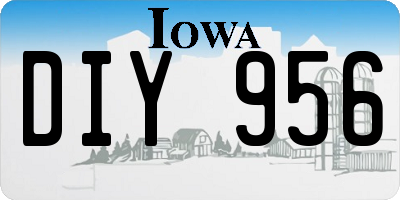 IA license plate DIY956