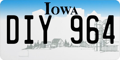 IA license plate DIY964