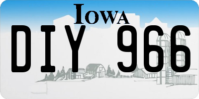 IA license plate DIY966