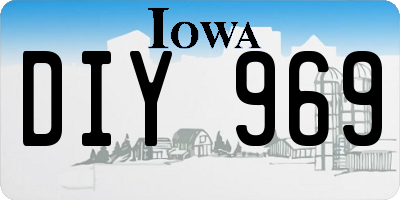 IA license plate DIY969