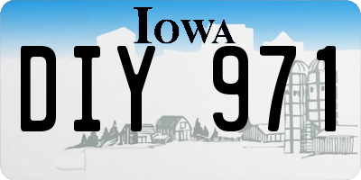 IA license plate DIY971