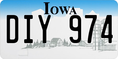 IA license plate DIY974