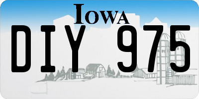 IA license plate DIY975