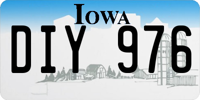 IA license plate DIY976